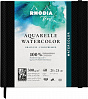 Альбом для акварели Rhodia Touch 21х21 см 300 г, в твердой обложке Черный